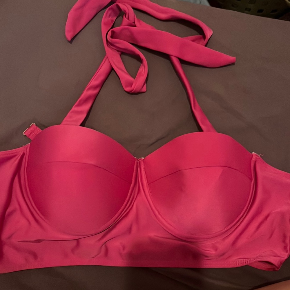 Hot pink swimsuit top
